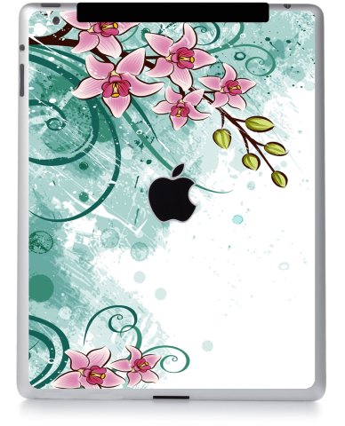 Apple iPad 3 A1430 (Wifi, Cell) PINK LILY WATERCOLOR