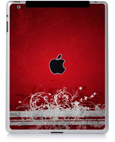 Apple iPad 3 A1430 (Wifi, Cell) RED GRUNGE Laptop Skin