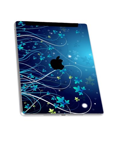 Apple iPad 1 A1337 (Wifi, 3G) BLUE FLOWERS Laptop Skin