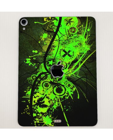 Apple iPad Air 10.9" 4th Gen. A2316  GRAFITTI GREEN Laptop Skin