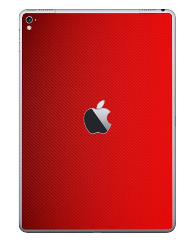 Apple iPad Pro 9.7" (Wifi, Cell) A1674    RED CARBON FIBER Laptop Skin