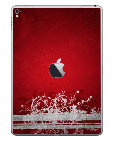 Apple iPad Pro 9.7" (Wifi, Cell) A1674    RED GRUNGE Laptop Skin