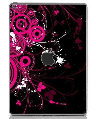 Apple iPad Mini 4 A1538 BLACK AND PINK BUTTERFLY Laptop Skin