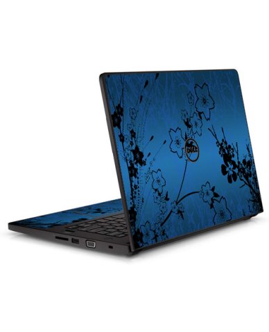 Dell Latitude 3470 RETRO BLUE FLOWERS Laptop Skin