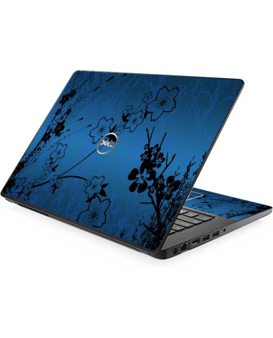 Dell Latitude 3490 RETRO BLUE FLOWERS Laptop Skin
