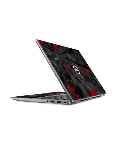 Dell Latitude 7440 BLACK SKULLS RED Laptop Skin