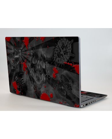 Dell Latitude 9430 BLACK SKULLS RED Laptop Skin