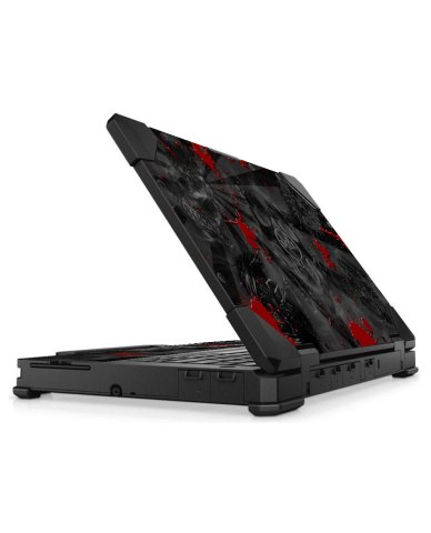 Dell Latitude 14 RUGGED 5430 BLACK SKULLS RED Laptop Skin