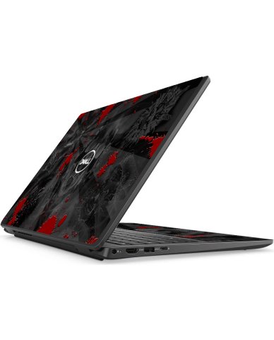Dell Latitude 3550 BLACK SKULLS RED Laptop Skin