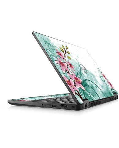 Dell Latitude 5280 / 5290 PINK LILY WATERCOLOR Laptop Skin