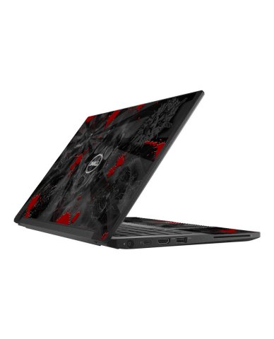 Dell Latitude 7380 BLACK SKULLS RED Laptop Skin