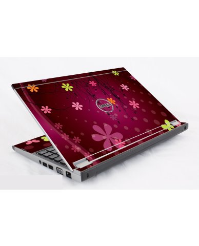 Dell Latitude E3330 RETRO PINK FLOWERS Laptop Skin
