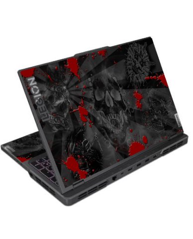 IdeaPad Legion 5 15IMH05H BLACK SKULLS RED Laptop Skin