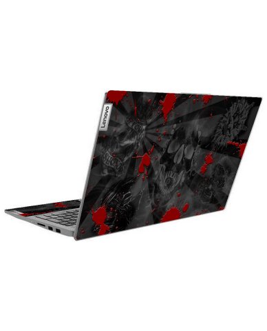 IdeaPad 3 17ITL6 BLACK SKULLS RED Laptop Skin