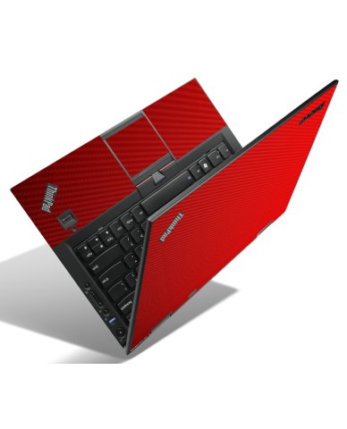 IBM/Lenovo ThinkPad X1 Hybrid RED CARBON FIBER Laptop Skin