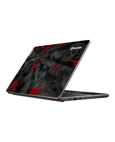 IBM/Lenovo Chromebook 14e G2 BLACK SKULLS RED Laptop Skin