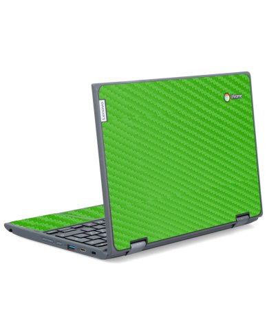 IBM/Lenovo Chromebook 500e G2 GREEN CARBON FIBER Laptop Skin