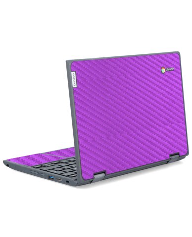 IBM/Lenovo Chromebook 500e G2 PURPLE CARBON FIBER Laptop Skin