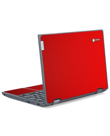 IBM/Lenovo Chromebook 500e G2 RED CARBON FIBER Laptop Skin