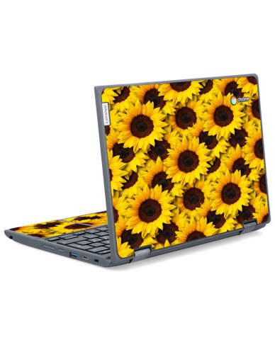 IBM/Lenovo Chromebook 500e G2 SUNFLOWERS Laptop Skin