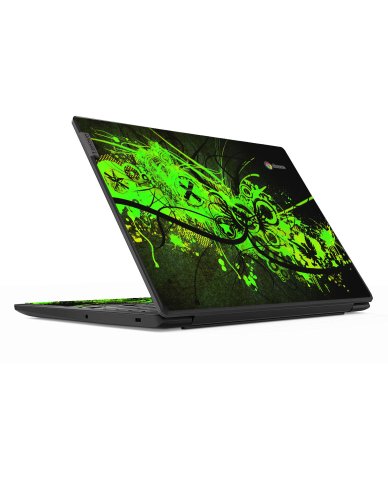 IBM/Lenovo Chromebook S330 GRAFFITI GREEN Laptop Skin
