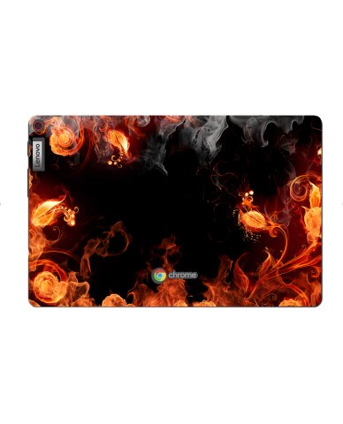 IBM/Lenovo Chromebook 10e Tablet FIRE FLORA Laptop Skin