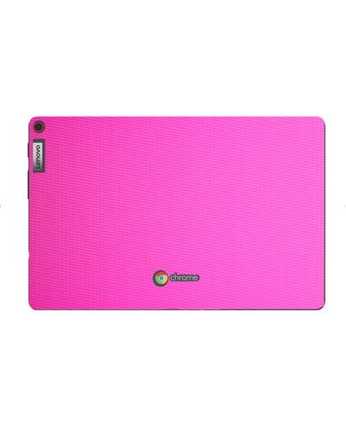 IBM/Lenovo Chromebook 10e Tablet PINK CARBON FIBER Laptop Skin