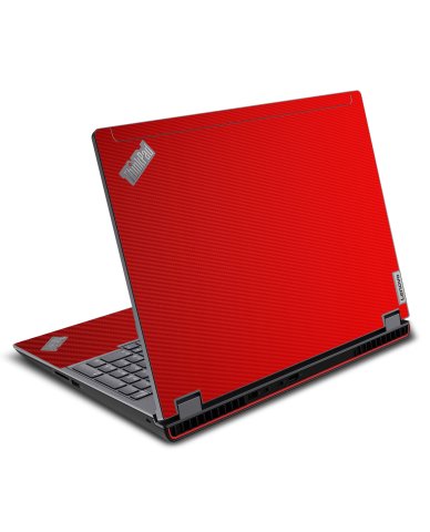 ThinkPad P16 G1 RED CARBON FIBER Laptop Skin