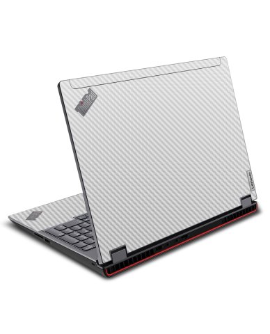 ThinkPad P16 G1 WHITE CARBON FIBER Laptop Skin