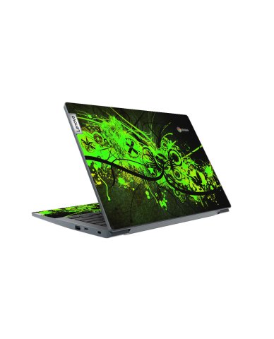 IdeaPad 3 Chromebook 14IGL05 GRAFFITI GREEN Laptop Skin