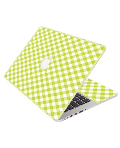 Green Checkered Apple Macbook Air 11 A1370 Laptop Skin