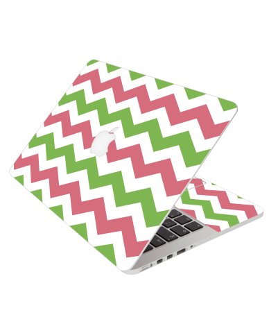 Green Pink Chevron Apple Macbook Air 11 A1370 Laptop Skin