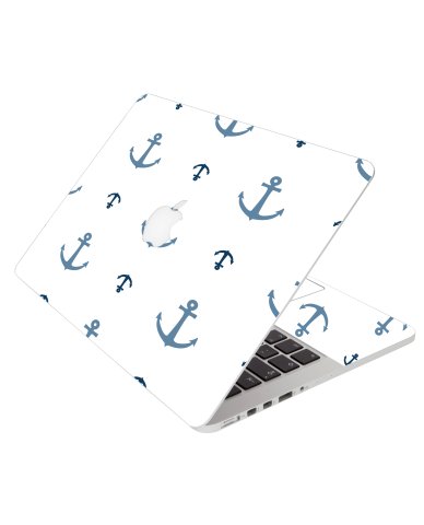 Multi Blue Anchors Apple Macbook Air 11 A1370 Laptop Skin