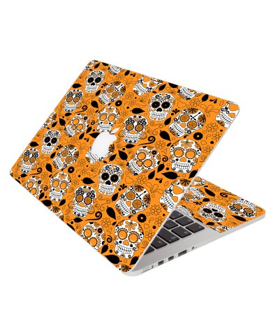 Orange Sugar Skull Apple Macbook Air 13 A1466 Laptop 
Skin