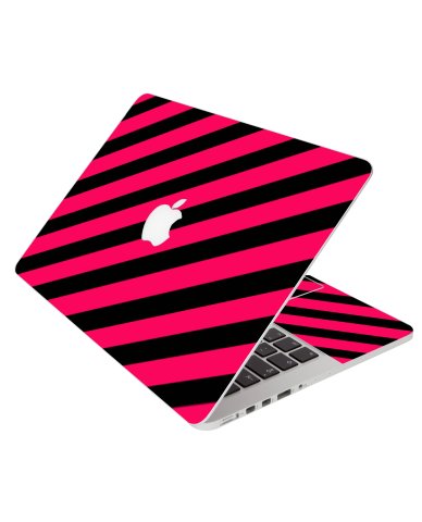 Pink Black Stripes Apple Macbook Air 13 A1466 Laptop Skin