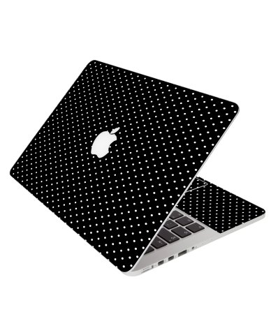 Black Polka Dots Apple Macbook Original 13 A1181 Laptop Skin