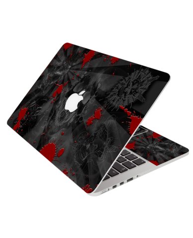 Black Skull Red Apple Macbook Original 13 A1181 Laptop Skin