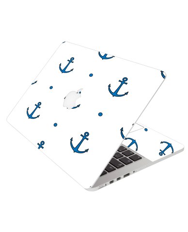 Blue Anchors Apple Macbook Original 13 A1181 Laptop Skin