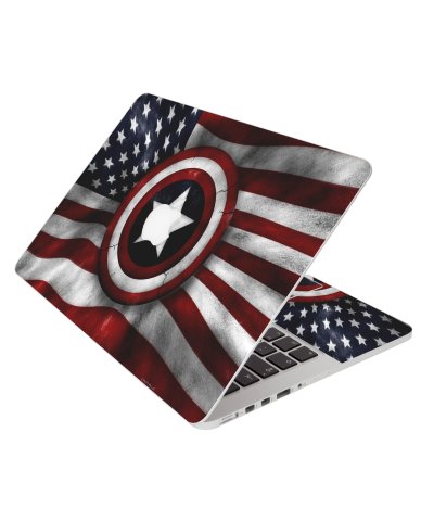 Capt America Flag Apple Macbook Original 13 A1181 Laptop Skin