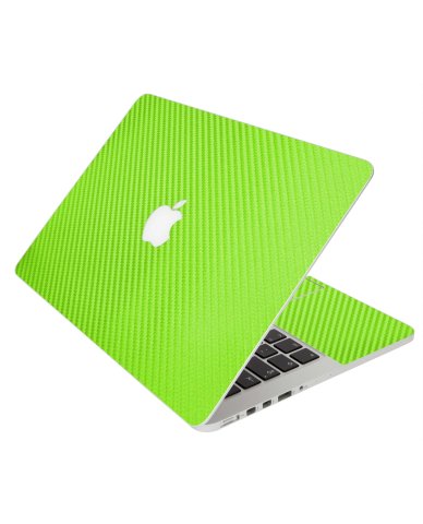 Apple MacBook A1342 GREEN CARBON FIBER Laptop Skin