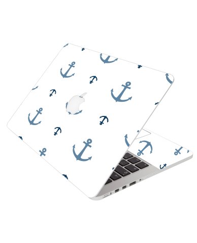 Multi Blue Anchors Apple Macbook Original 13 A1181 Laptop Skin