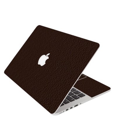 Brown Leather Apple Macbook Pro 13 A1278 Laptop Skin