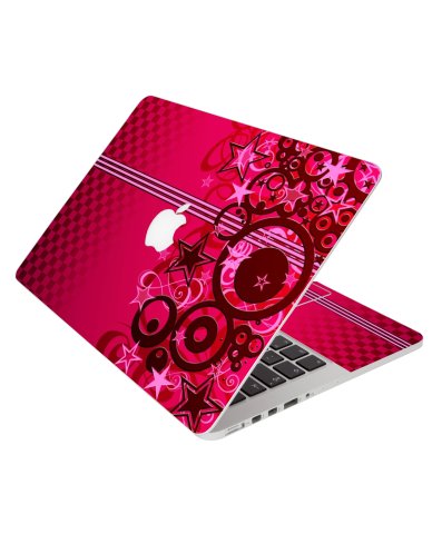 Pink Grunge Stars Apple Macbook Pro 13 Retina A1502 
Laptop Skin