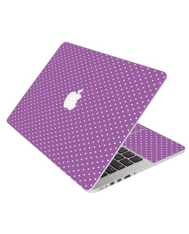 Purple Polka Dot Apple Macbook Pro 13 Retina A1502 
Laptop Skin