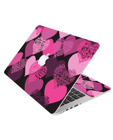 Pink Mosaic Hearts Apple Macbook Pro 15 A1286 Laptop 
Skin