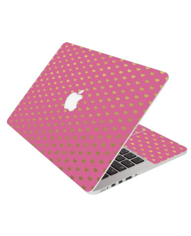 Pink With Gold Hearts Apple Macbook Pro 15 A1286 Laptop 
Skin