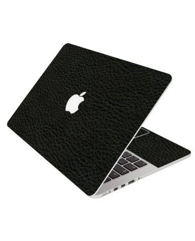 Black Leather Apple Macbook Pro 17 A1151 Laptop Skin