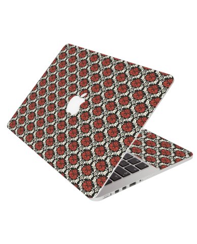 Red Black 5 Apple Macbook Pro 17 A1151 Laptop Skin