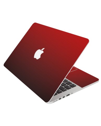 Red Carbon Fiber Apple Macbook Pro 17 A1151 Laptop Skin