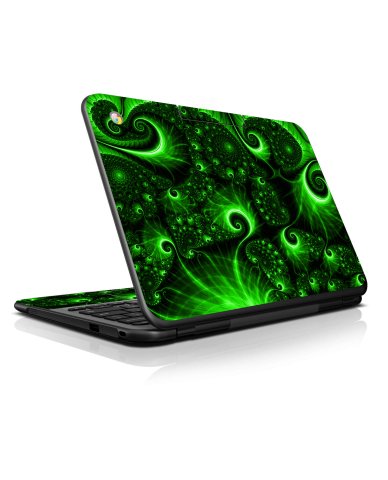 IBM/Lenovo Chromebook N21 GREEN SWIRLS Laptop Skin